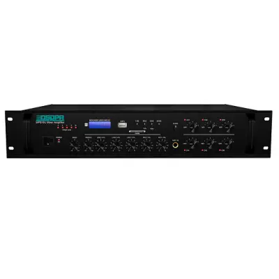 Amplificator 250W cu mixer DSPPA MP610U, 6 zone, USB/SD/Tuner, 4Mic si 3AUX, 100